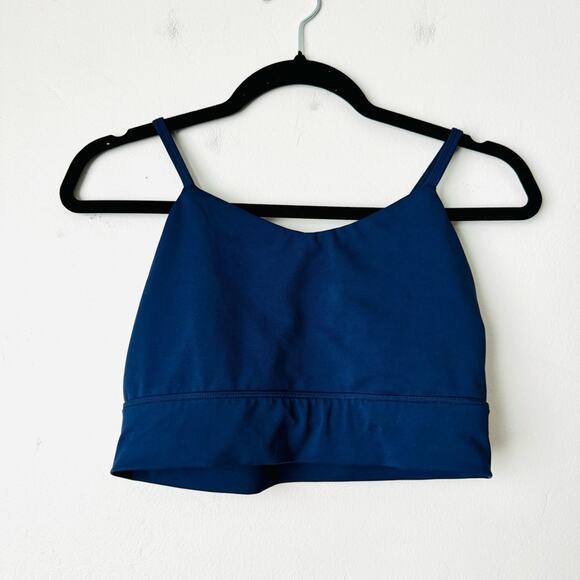 Vie Active Kimberly Sports bra dark blue strappy back active work out woman’s M - Picture 1 of 7